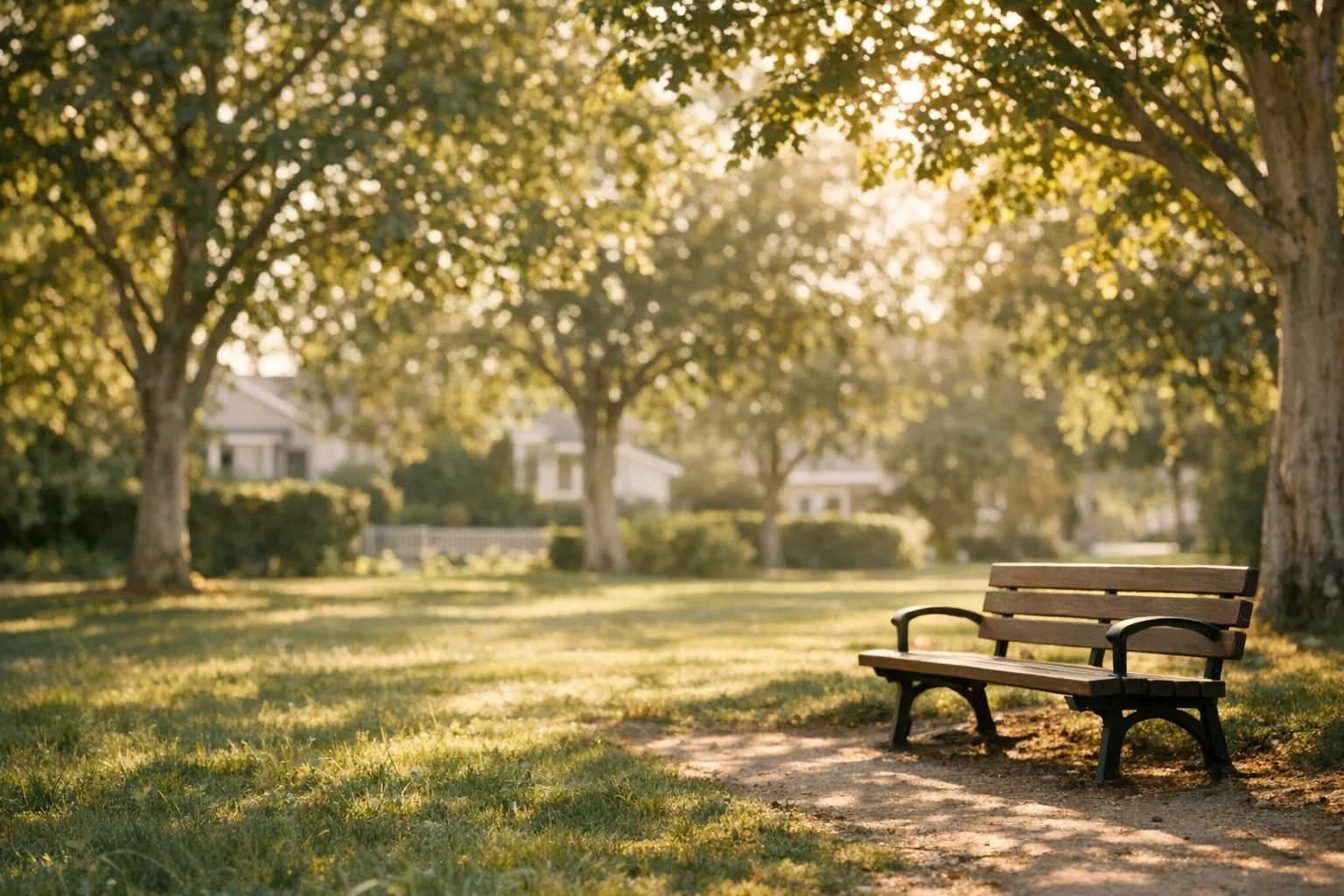 Afternoon light in a park setting